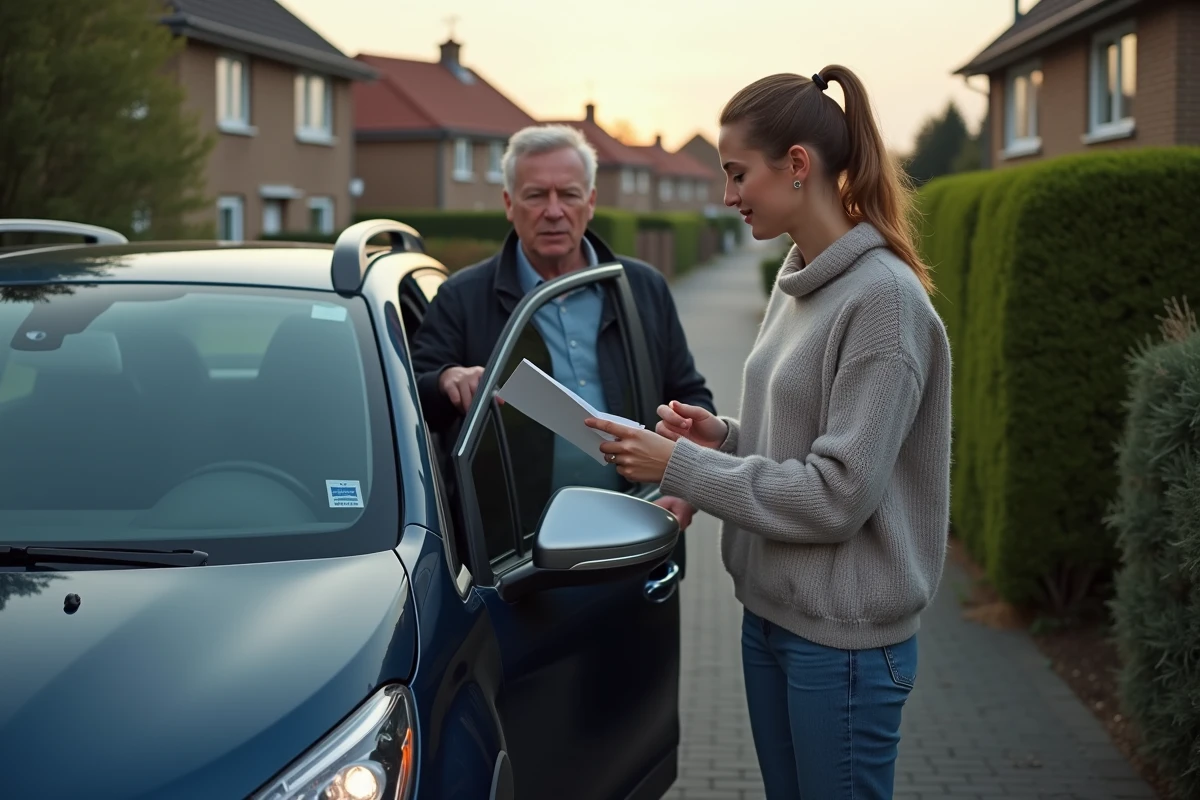 Jeune femme discutant avec un homme près d